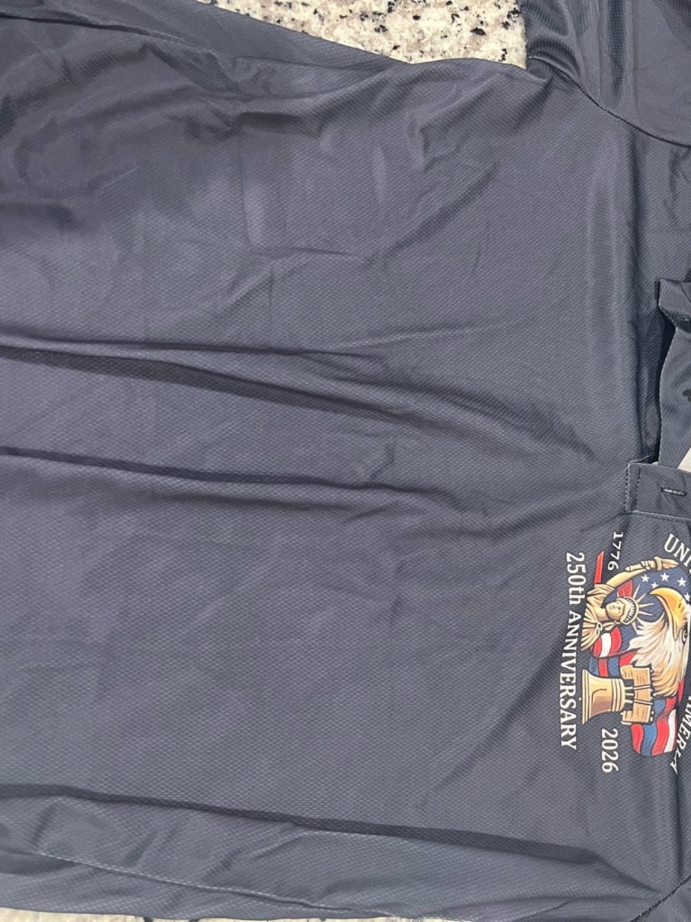 Black 250th Anniversary Graphic Polo